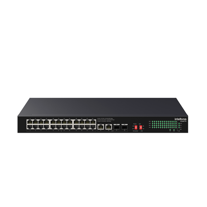 Switch Não Gerenciavel 28 portas Gigabit S1128G-PA Preto - Intelbras